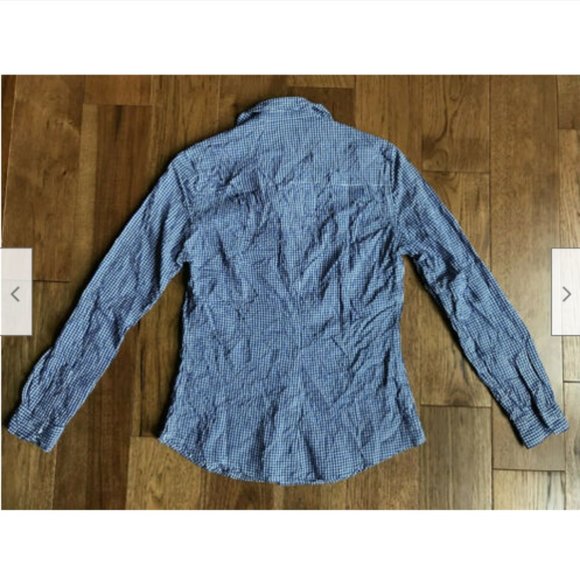 Tart Collection Blue & White Checkered Shirt Small - Picture 4 of 6